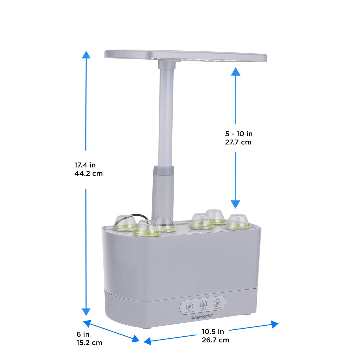 AeroGarden Harvest - Indoor Garden with LED Grow Light, Cool Gray