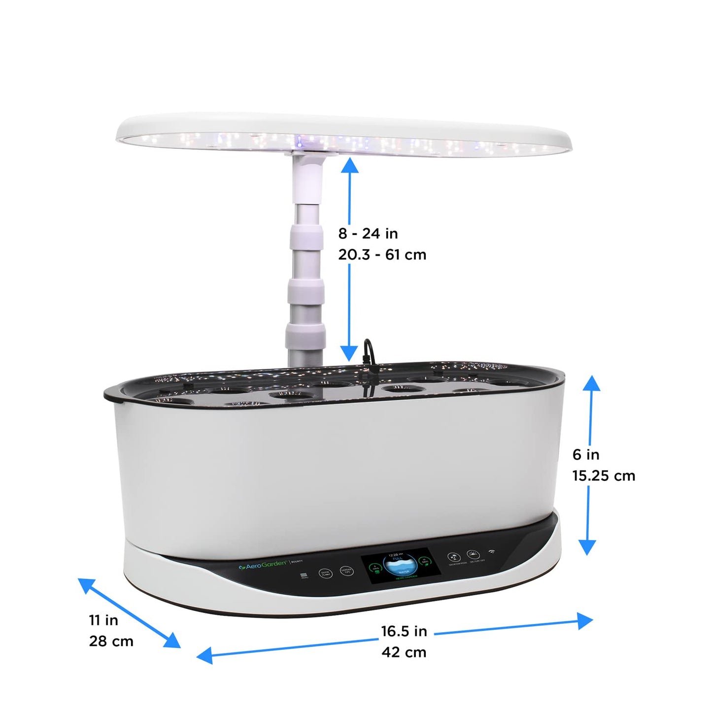 AeroGarden Bounty - Indoor Garden with LED Grow Light, WiFi and Alexa Compatible, White