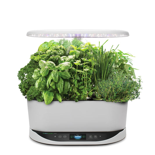 AeroGarden Bounty - Indoor Garden with LED Grow Light, WiFi and Alexa Compatible, White