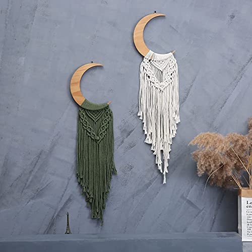 Macrame Wall Hanging Boho Moon Crescent Decor