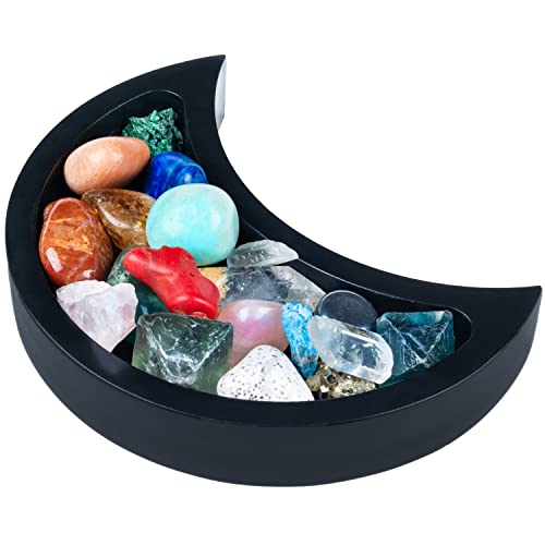 Curawood Crescent Moon Tray for Crystals - Showcase Your Crystals & Healing Stones