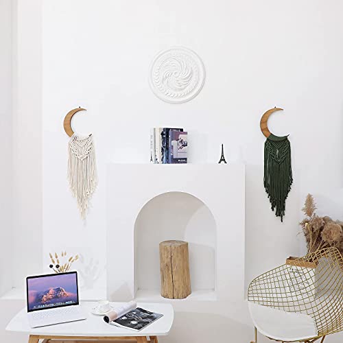 Macrame Wall Hanging Boho Moon Crescent Decor