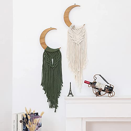 Macrame Wall Hanging Boho Moon Crescent Decor